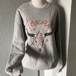 Texas longhorn crew neck sweater